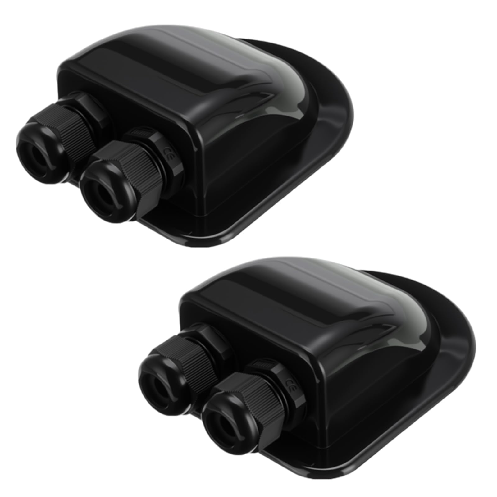 Presse-étoupe solaire double entrée câble de jonction étanche bateau noir