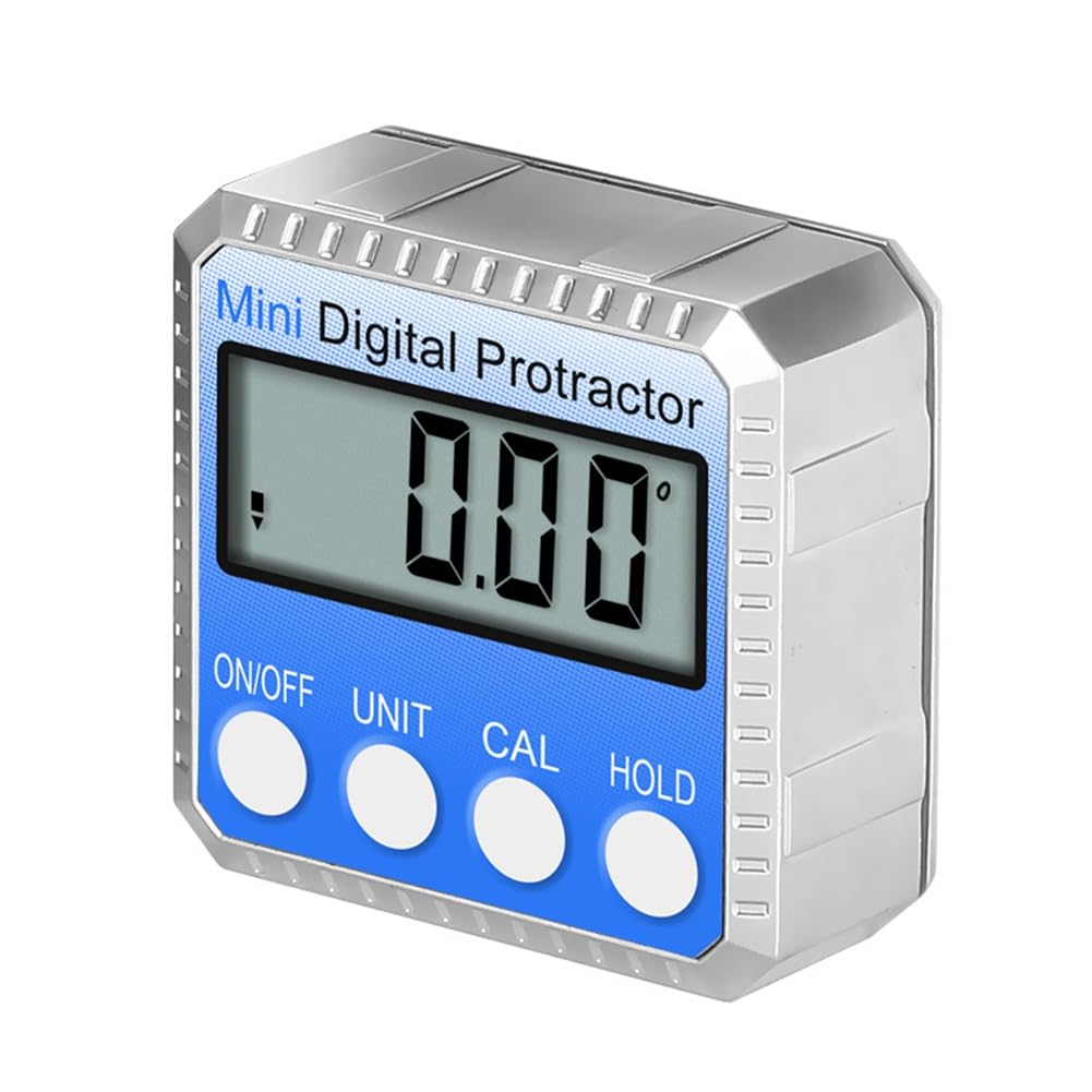 IJSDNVJNDX Digital Protractor 4x90 Degrees Mini Angle Finder LCD Zinc Alloy Inclinometer High Accuracy Level Tool Slope Meter