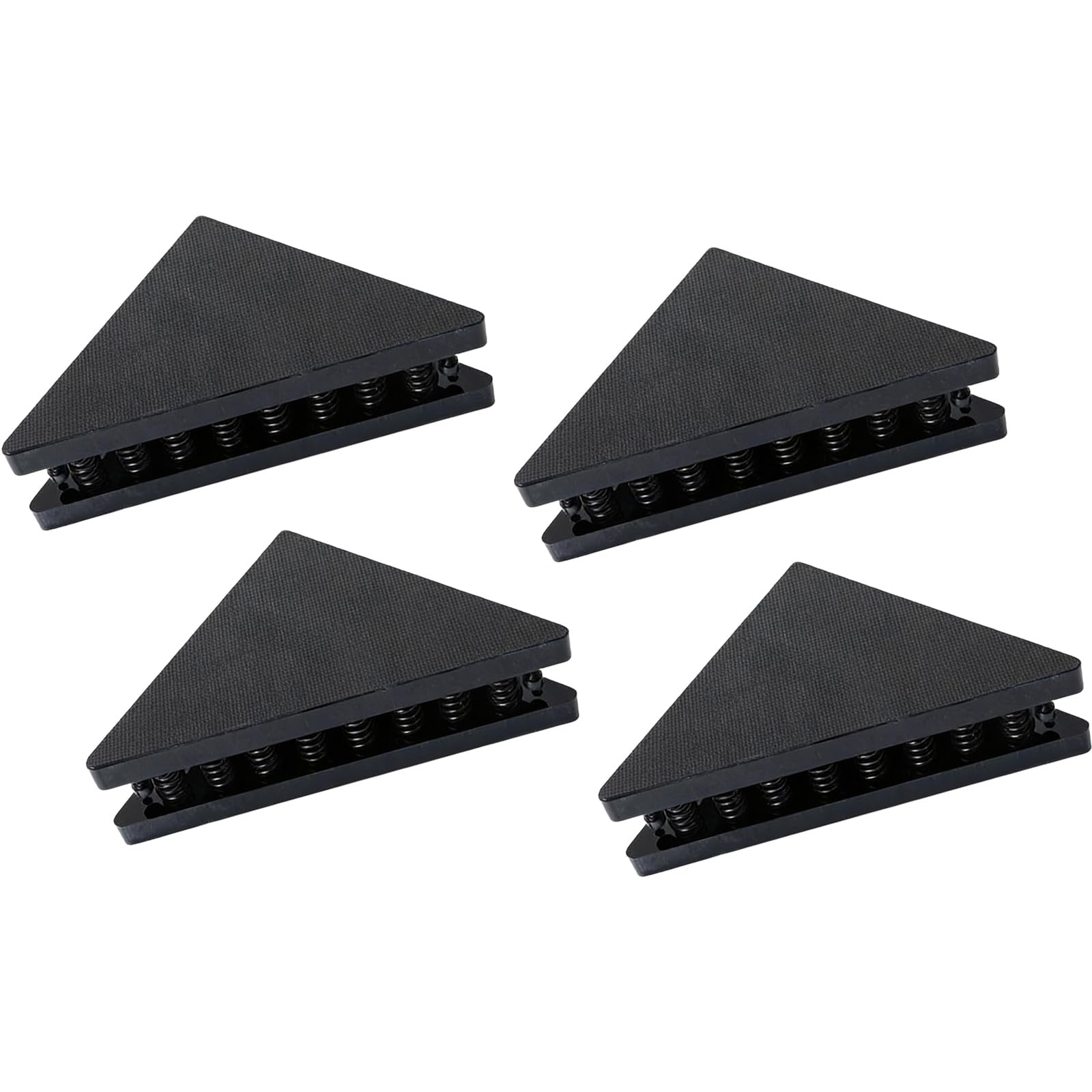 Base triangular de absorción de golpes de 4 piezas para subwoofer y soportes de micrófono que garantiza una colocación segura y minimiza las vibraciones y base antigolpes