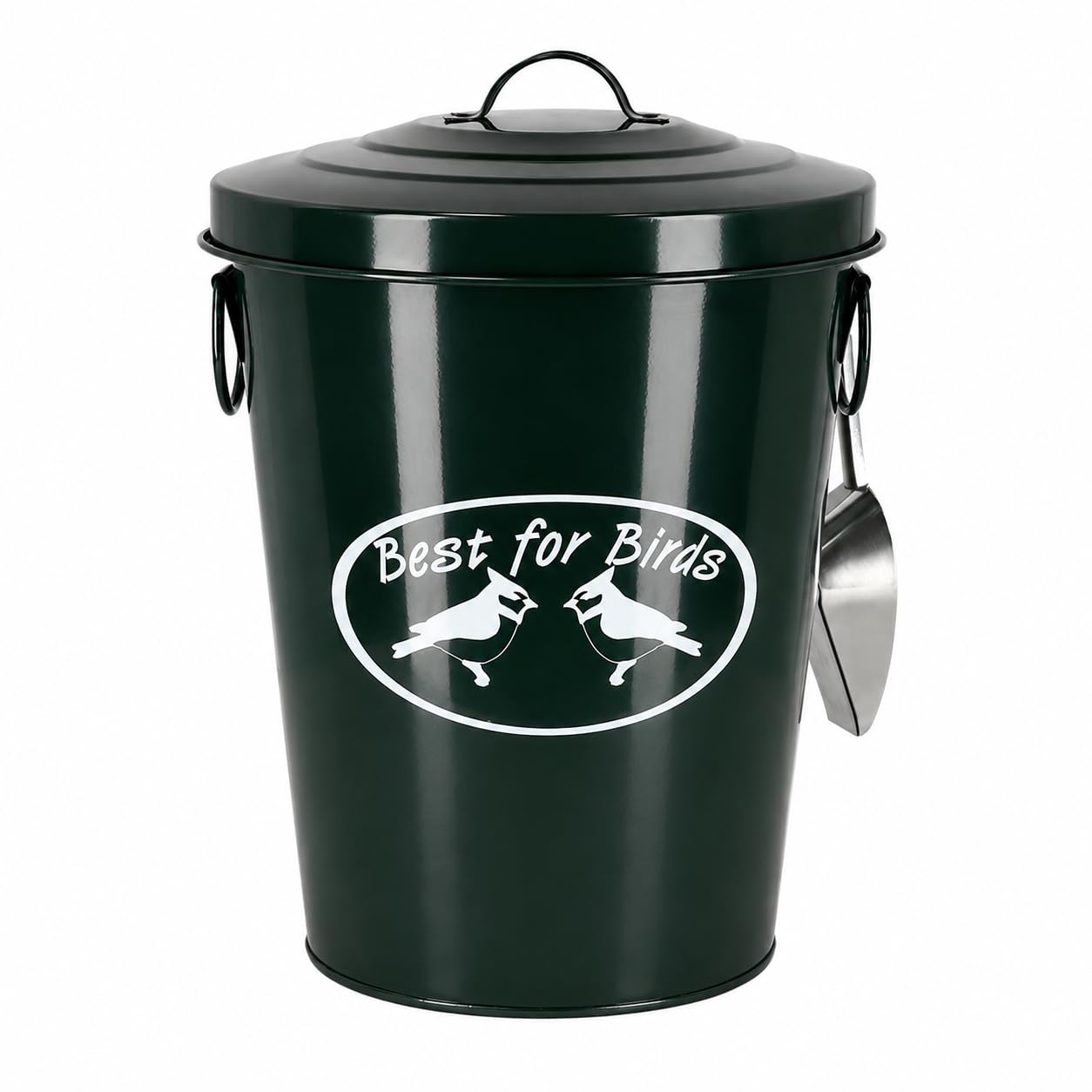 CKB LTD Bird Food Storage Container Green Large Bucket, Lid & Scoop