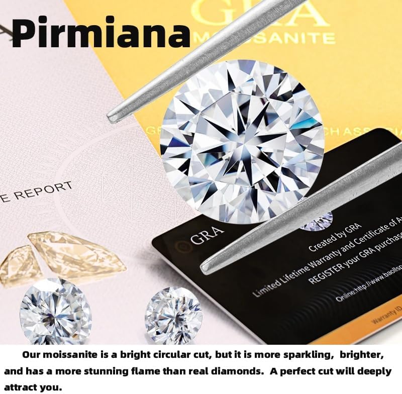 Moissanite Moissanite Loose Stone Moissanite Women Jewelry for Jewelry Making for Ring Earrings Pendant DIY Jewelry Bracelets Jewelry Making Beads for Jewelry Making Real D Colorless VVS1 Clarity