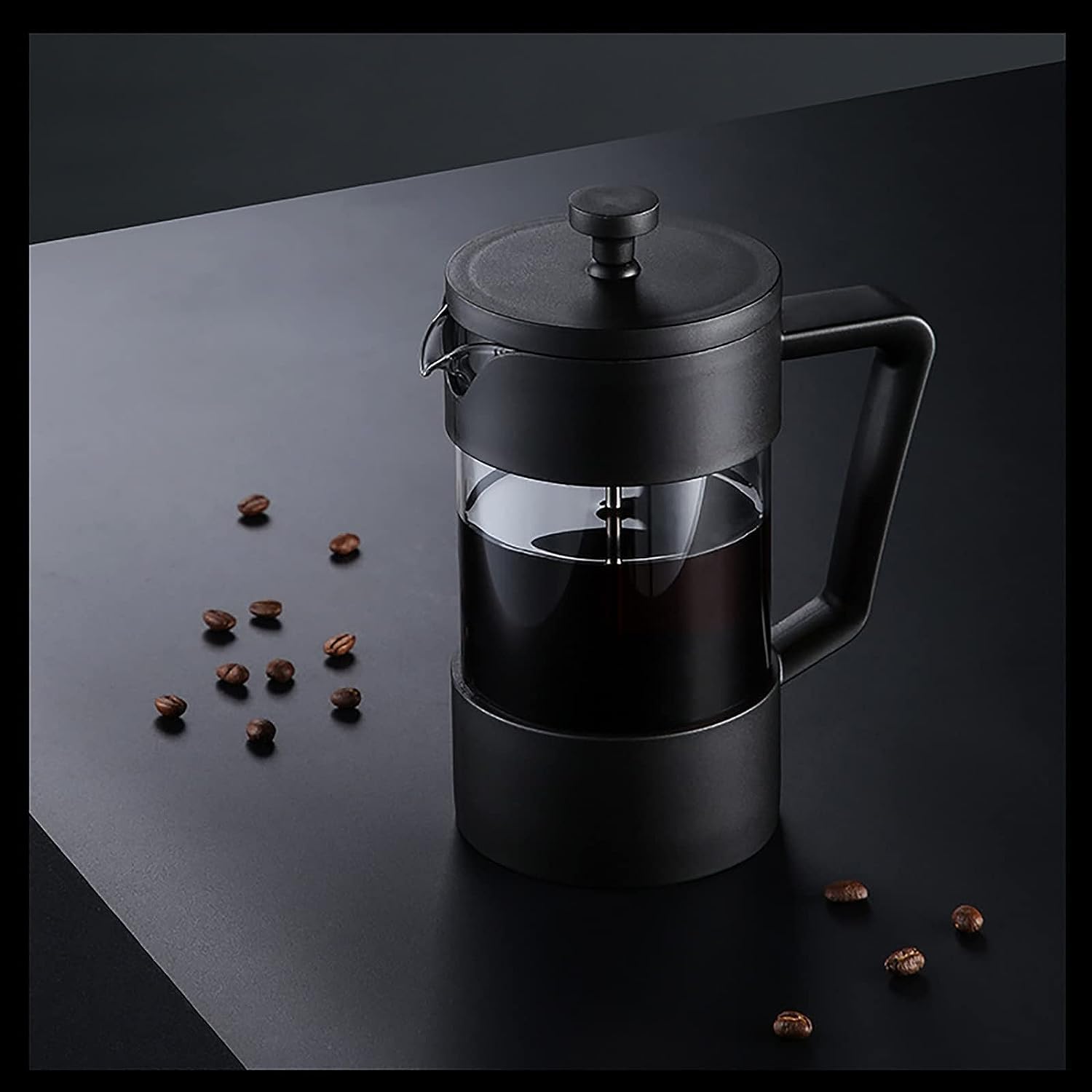 Cafetera de prensa, prensa de café, caffettiere, cafetera, cafetera de prensa francesa, cafetera de prensa francesa americana, cafetera de vidrio de borosilicato alto, cafetera casera hecha a mano (co