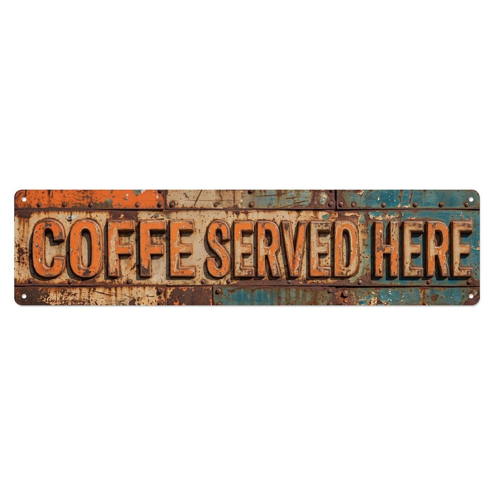 Coffee Served Here Retro Metal Tin Sign