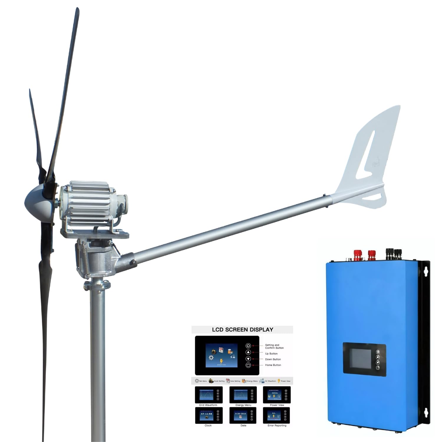220 Volt Windsafe IstaBreeze® 2000 Watt Windkraftanlage direkt an die Steckdose (2000, Watt)