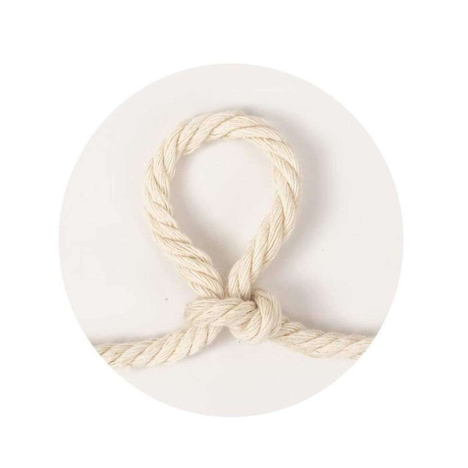 3mm 4mm 5 mm 6 mm Macrame Cuerda Cuerda torcida Cuerda de algodón para Cuerda Beige Hecha a Mano Regalo de Accesorios para la Boda del hogar Cuerda de Yute (Color : 5mm 90M)