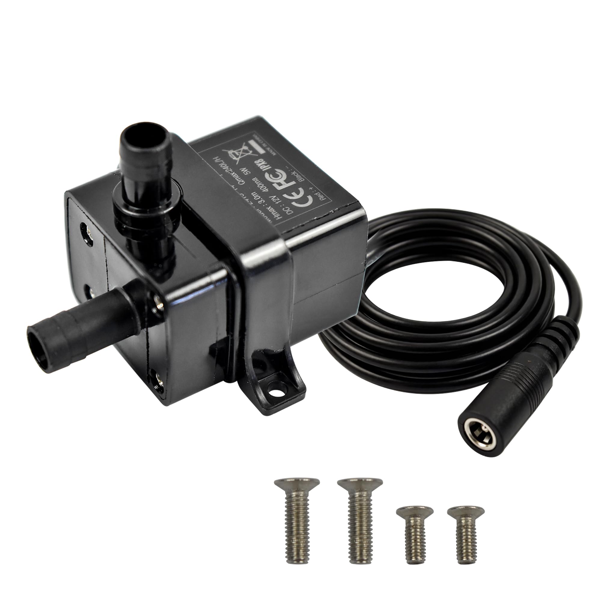 CONQUERALL Aquarium Circulation Pump DC 12V 63GPH 9.8ft 5W for DIY PC Water Cooling