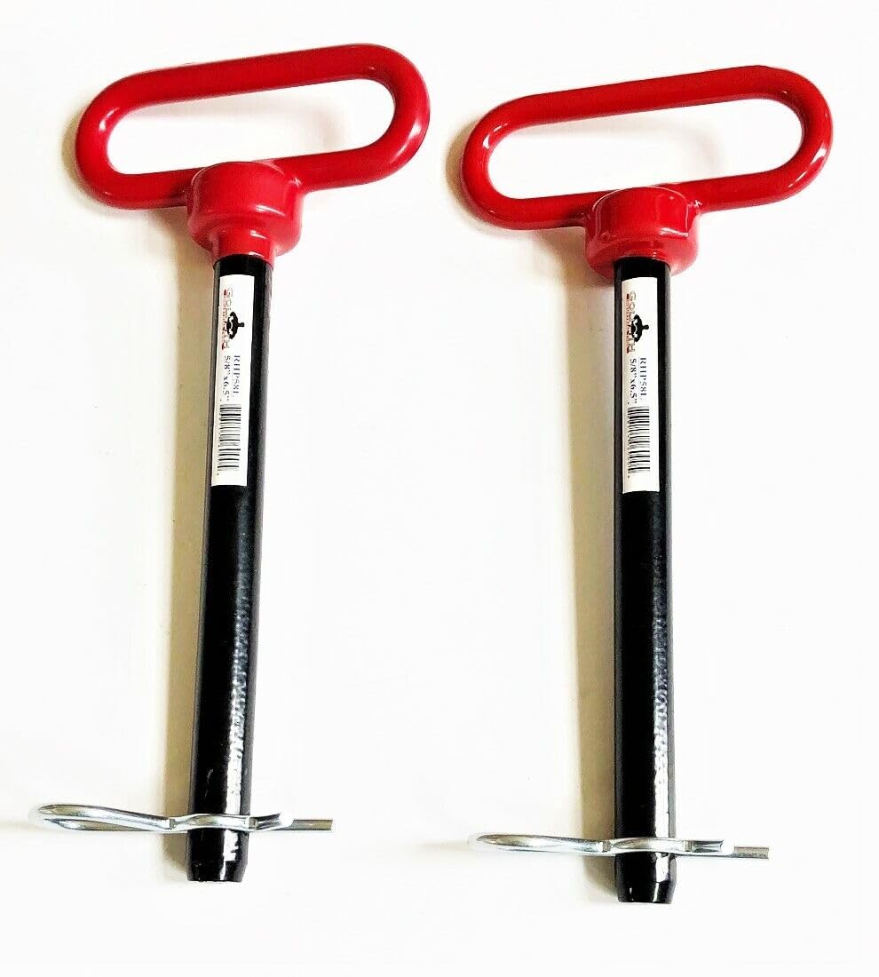 Generic 2 Industrial RED Handle 5/8 X 7"" Tractor Hitch PINS Wagon Trailer RHP58L Index-PRO-Z1-394