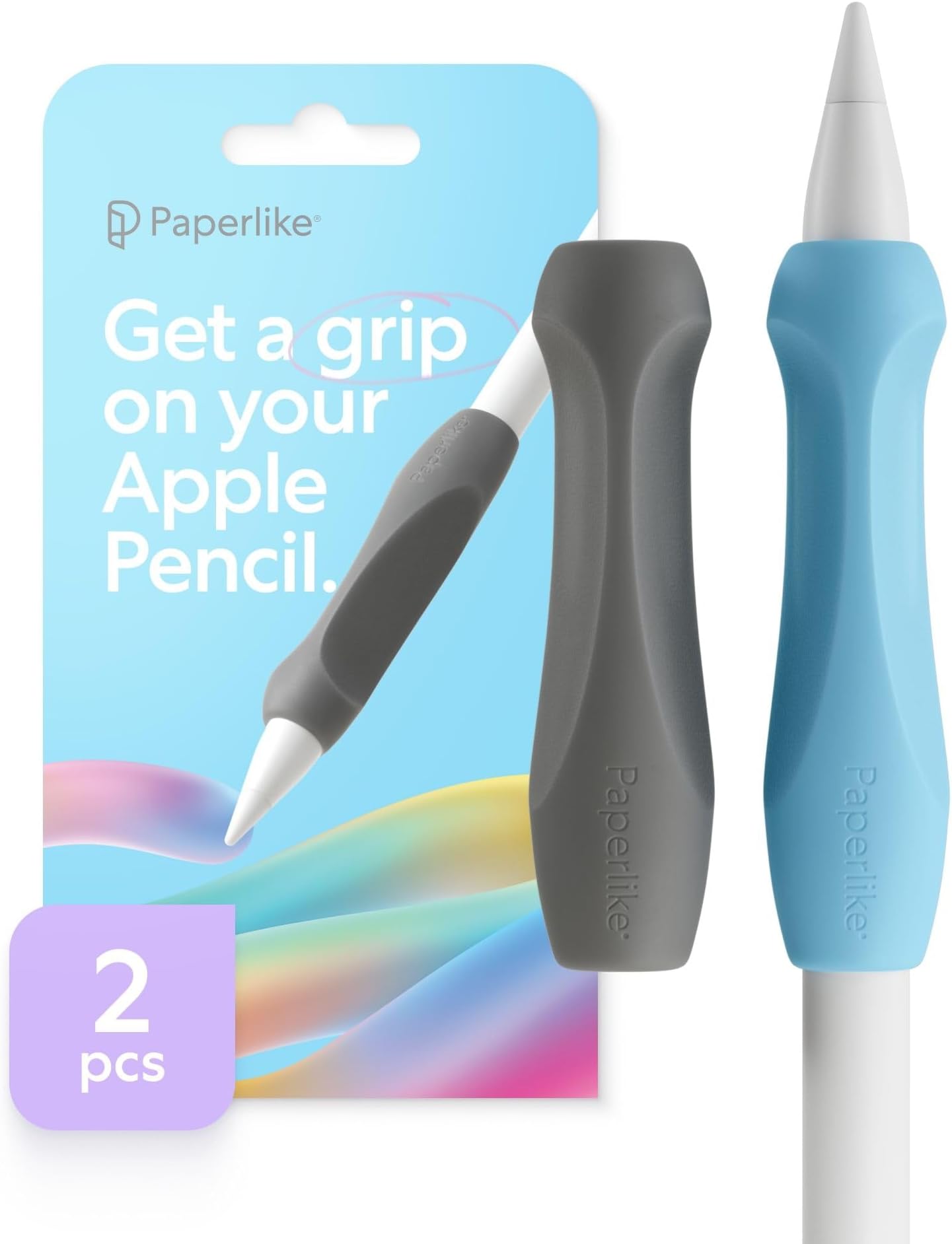 Pencil Grips for Apple Pencil 1st & 2nd Generation, USB-C & Pro - Set of 2 - Ergonomic Precision