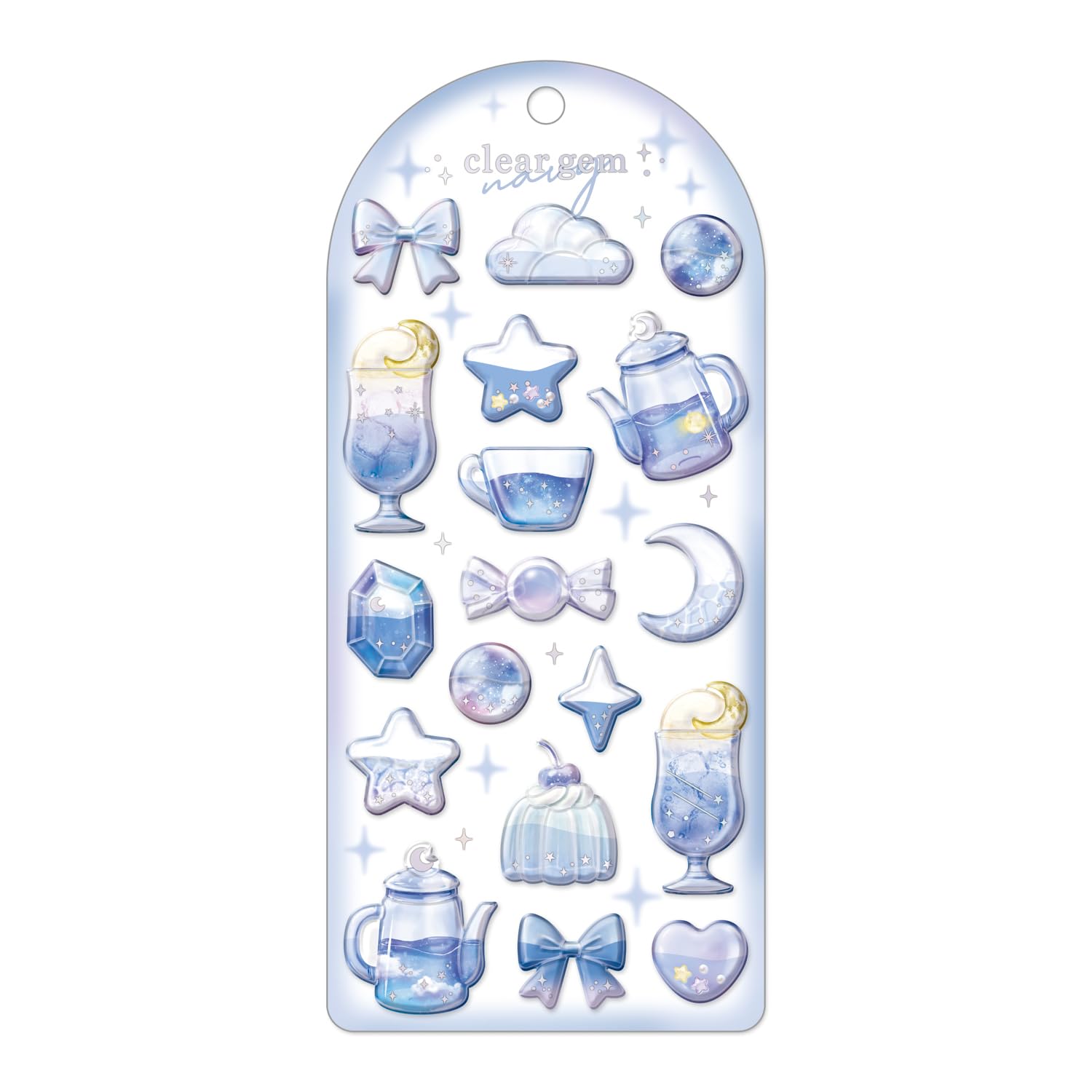 Amazon | クーリア シール クリアジェムステッカー ネイビー 91199