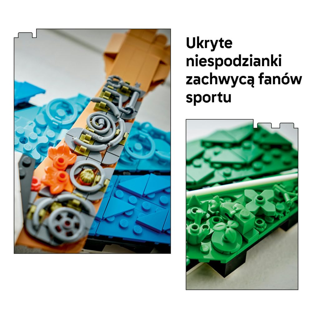LEGO Editions Lionel Messi — cieszynka 43018 | Sportowa dekoracja, zestaw klocków dla dzieci, prezent dla fana piłki nożnej, dla chłopców i dziewczynek 14+, 1427 elementów