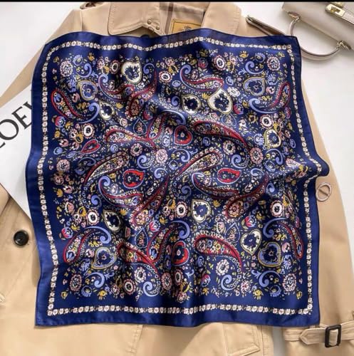 Image of ANDANTINO 100% Mulberry Silk Scarf -21 inch Square Neckerchief with Gift Packed