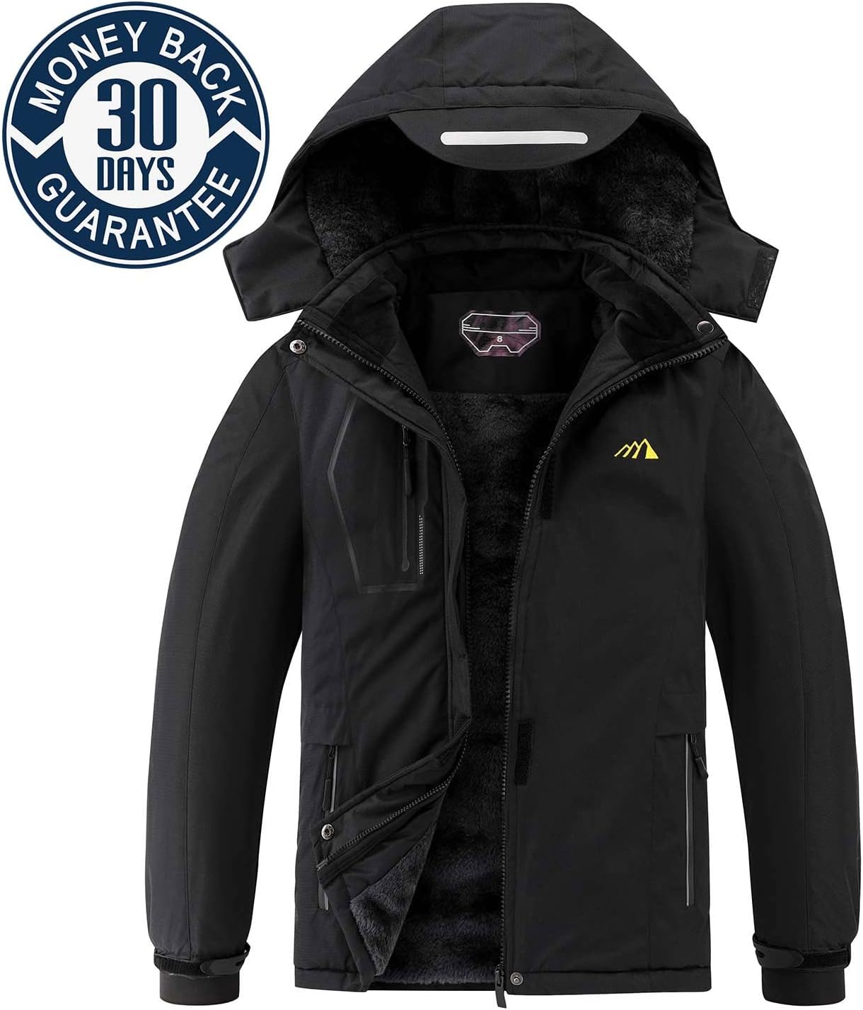 Kid's Ski Jacket Waterproof Boy's and Girl's Warm Fleece Winter Jacket Windproof Hooded Snow Coat - Image 9