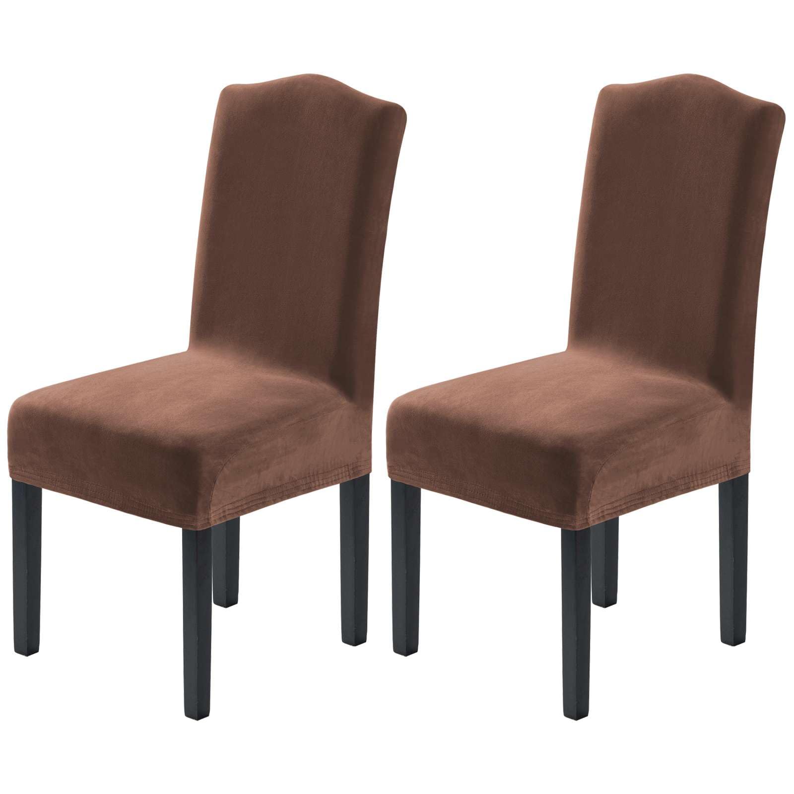H.VERSAILTEX Velvet Dining Chair Covers Stretch Chair Covers for Dining Room Set of 2 Parson Chair Slipcovers Chair Protectors Covers Dining, Soft