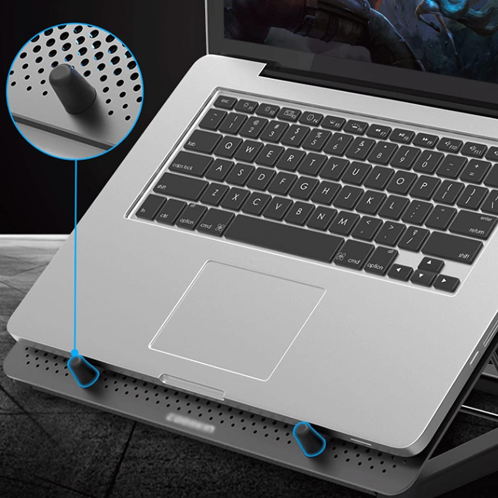 Pannello a rete in acciaio con ventola a LED regolabile per controllo della velocità da 10 a 17 pollici, supporto per computer portatile