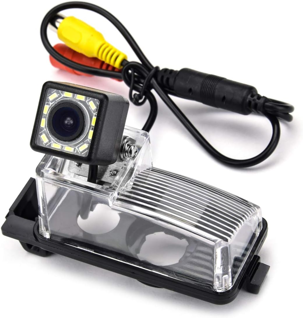 12 LED Adjustable Angle Car Rear View Camera for Nissan Tiida/Versa Hatchback/Grand Livina/Pulsar/Fairlady Z & Vehicle Camera Waterproof Reversing Backup Camera (12 LED Adjustable Angle)