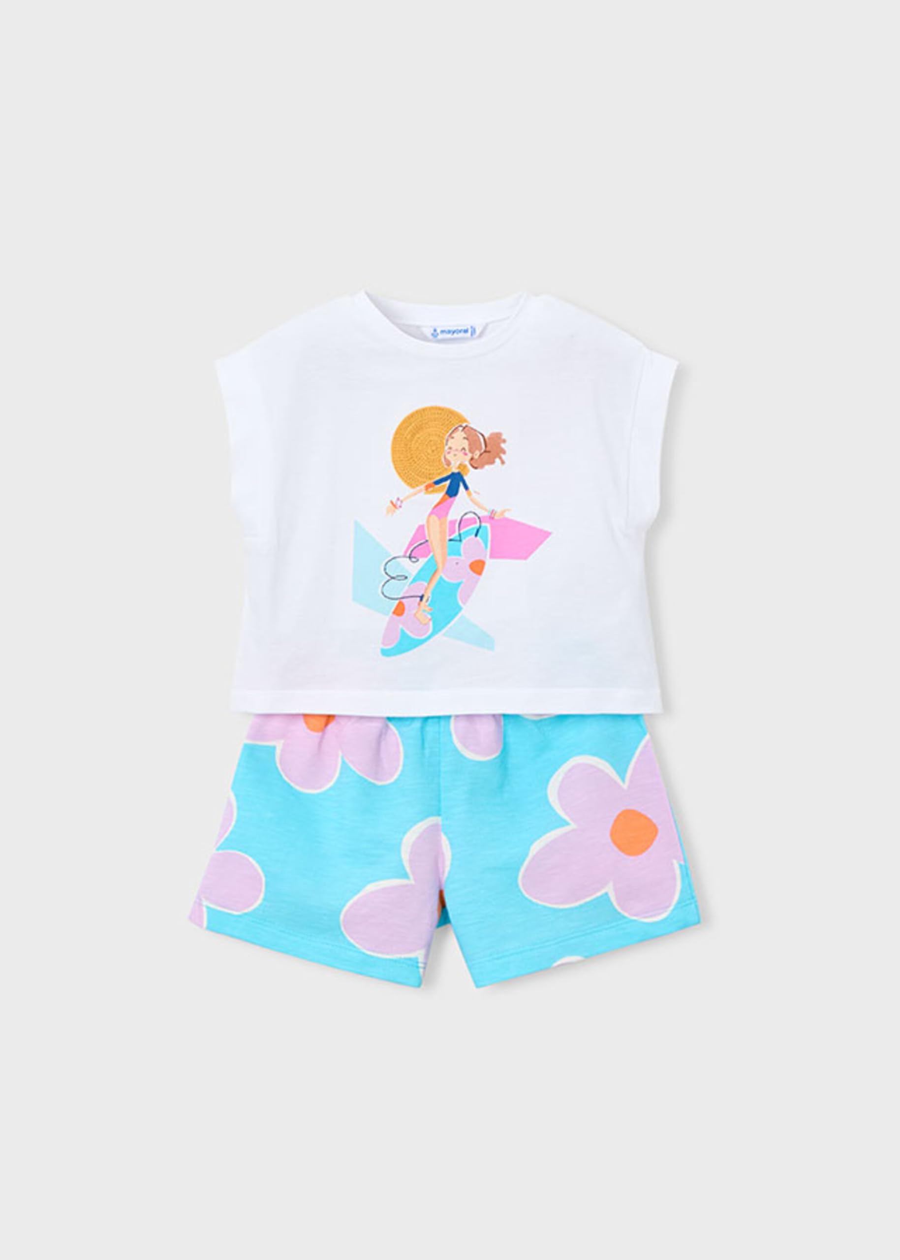 Mayoral Conj. Short Volantes para niña