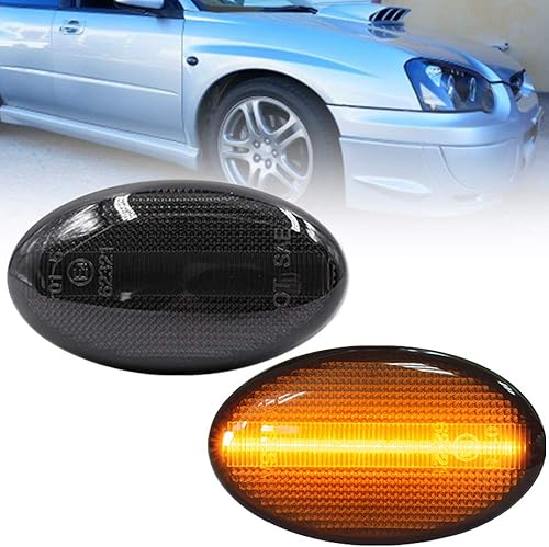 NJSBYL Impreza WRX - Lámpara de marcador lateral LED para Subaru Impreza WRX 2002 2003 2004 2005 2006 2007 Fender Turn Signal Kits de luz de lente