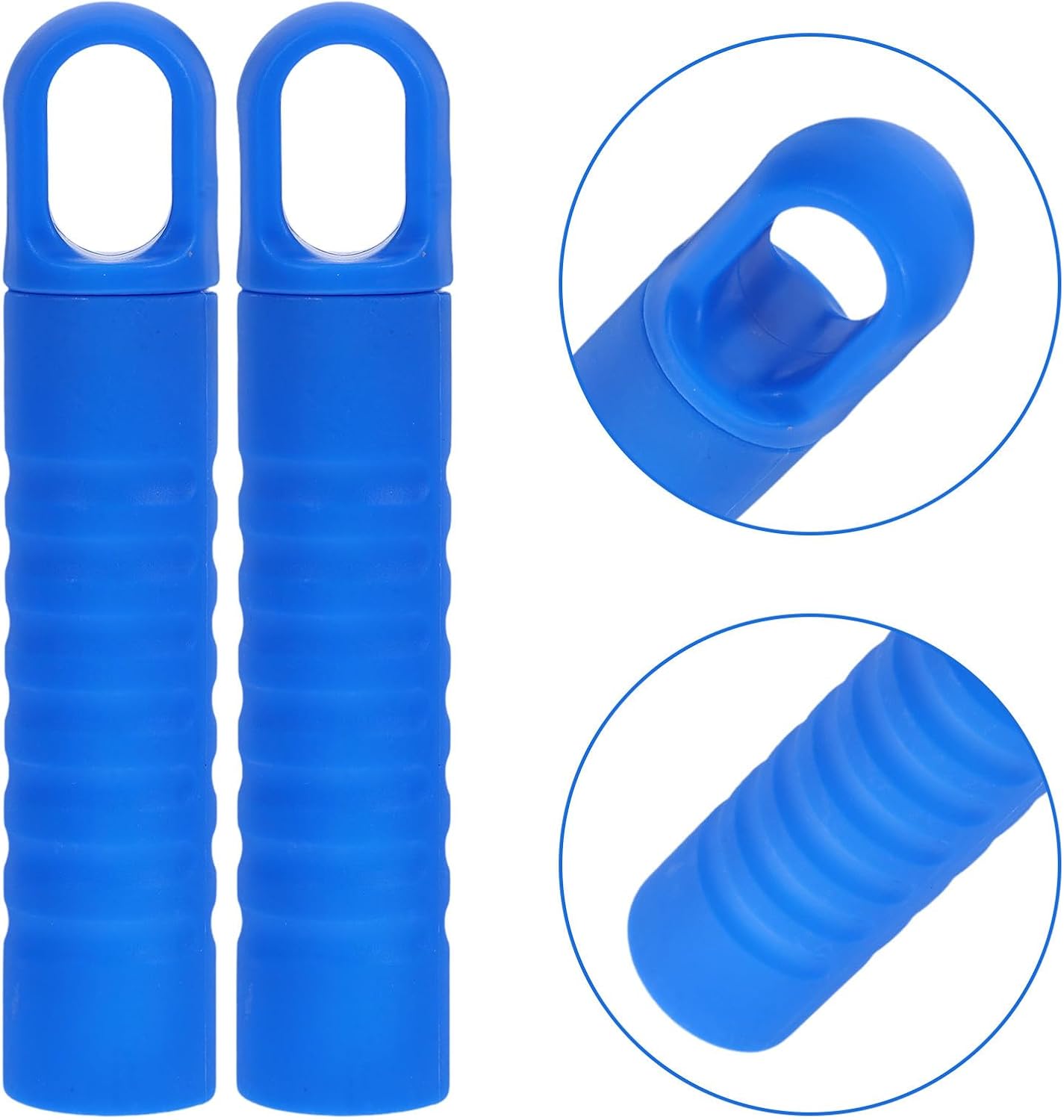 5pcs Mop Handle Replacement Grips with End Caps, Sturdy Plastic Broom and Dustpan Handle Grip Set for Floor Cleaning and Sweeping, Blue, Suitable for Household and Commercial Use