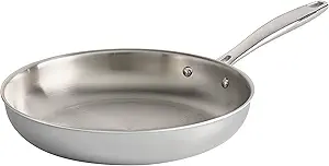 Tramontina Signature Tri-Ply Clad Stainless Steel 10-Inch Frying Pan, Induction-Ready Skillet, Dishwasher-Safe, NSF-Certified, Made in Brazil
