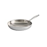Tramontina Signature Tri-Ply Clad Stainless Steel 10-Inch Frying Pan, Induction-Ready Skillet, Dishwasher-Safe, NSF-Certified, Made in Brazil