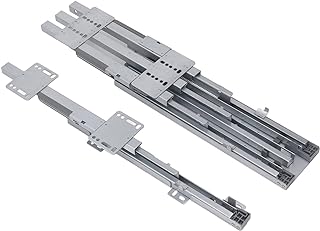 Drawer Slide Rails, Upper and Lower Heavy Duty High and Deep Cabinet Rails, Mute Cushioning Damping Clothes Push Pull Track Drawer Slides for Pull Out Kitchen Cabinet Slides