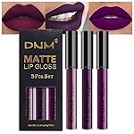 evpct 3Pcs Burgundy Red Dark Purple Matte Liquid Lipstick Lip Stain Sets for Women, Matte Lipstick Long Lasting Waterproof Permanent 24 Hours original, Magic Lip Sticks Pack for Halloween Daily Makeup