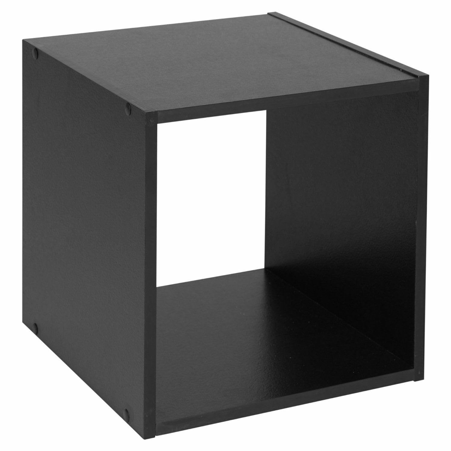 Way Betta 1 2 3 4 Cube Tier Wooden Bookcase Bookshelf Storage Organizer Shelf Unit Display Stand Shelving for Home, Bedroom, Office Kids Rooms, Etc, Wooden Display Shelf (Black, 1 Tier)
