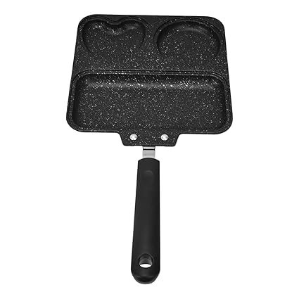 Square Frying pan, Non-Slip, Multifunctional, Anti-Burn Handle, Easy to Clean, 3 in 1 Frying pan, Round Mold