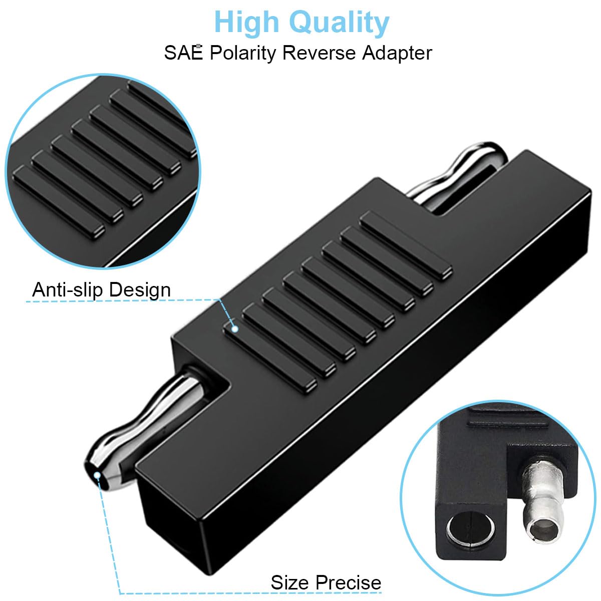 Xiatiaosann 6er-Set SAE-Polaritätsumkehr-Adapter – Für Solar, Ladegeräte, Auto & Wohnmobil, Inkl. Schutzkappen