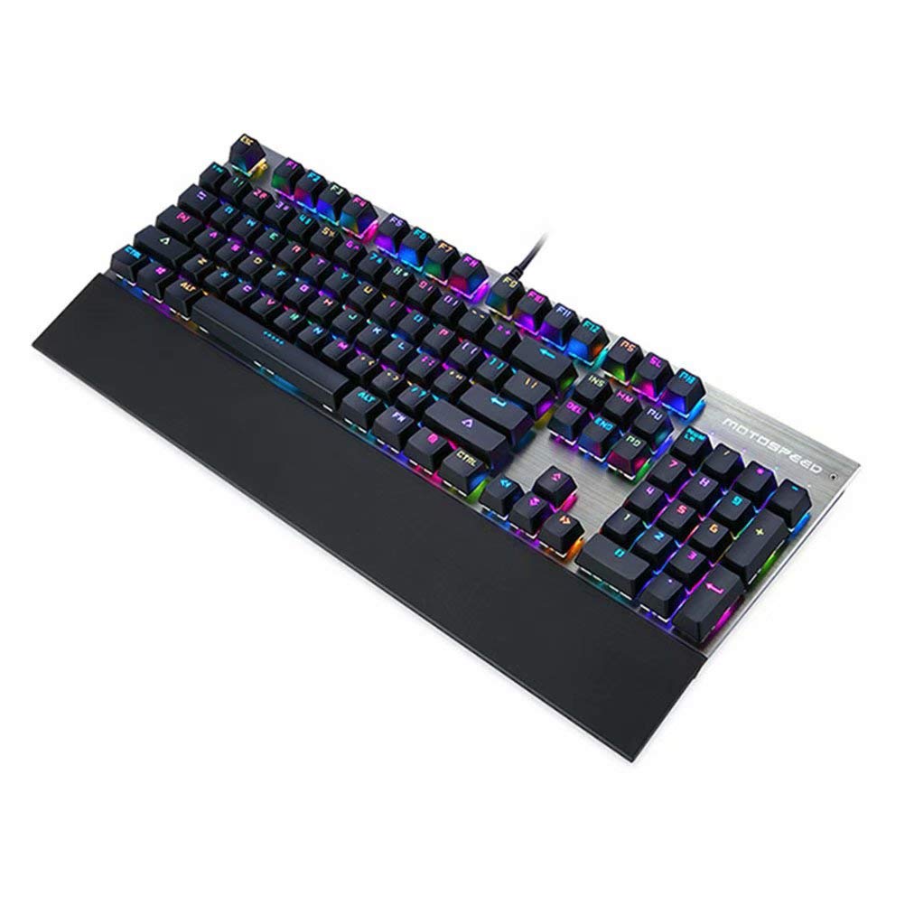 Meccanico tastiera USB Wired Gaming tastiera blu/nero interruttore con 18 modalità di retroilluminazione per Desktop del computer portatile del giocatore