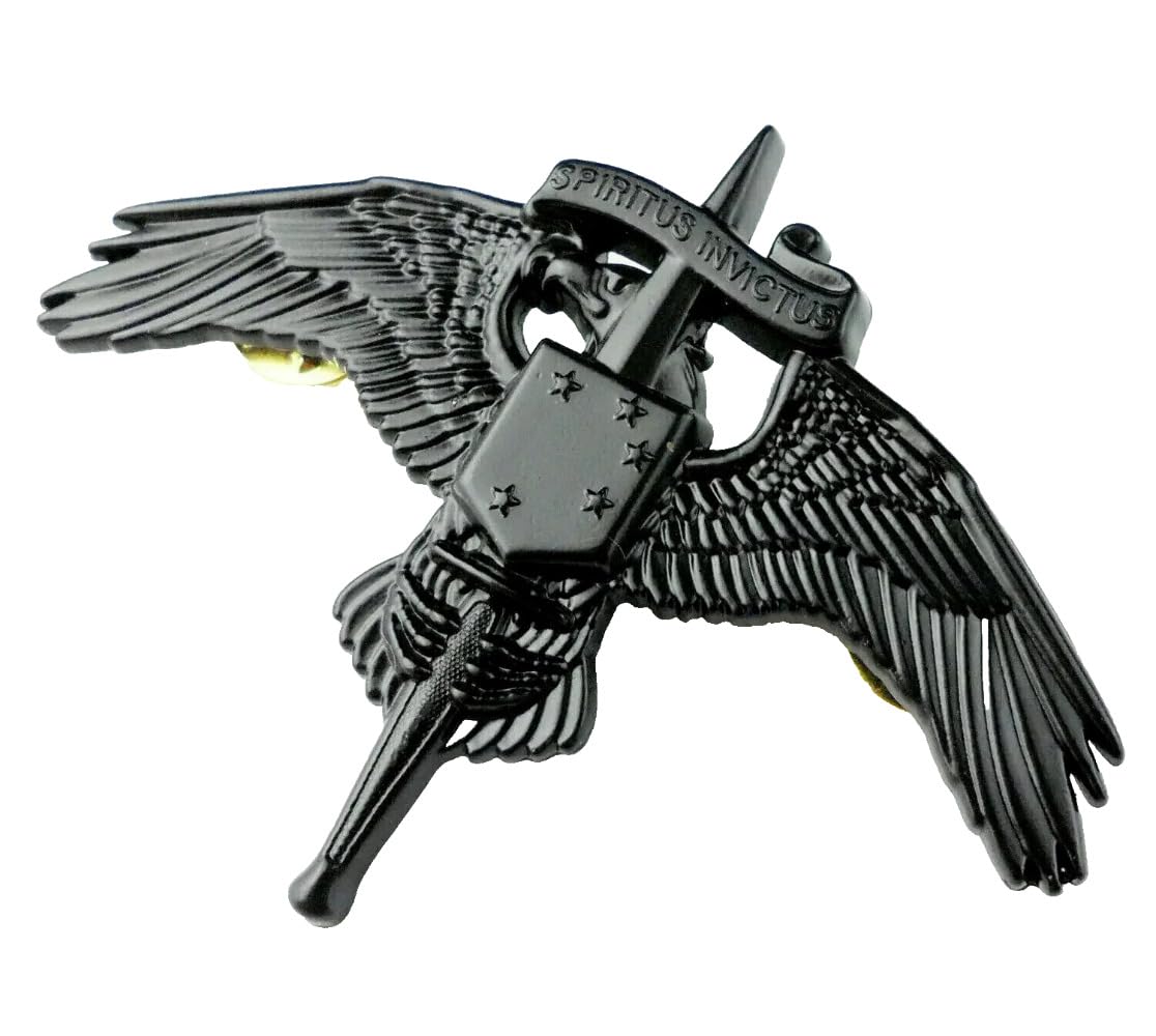 Reproduction MARSOC U.S.Marine Corps Raider Qualification Badge Pin Black