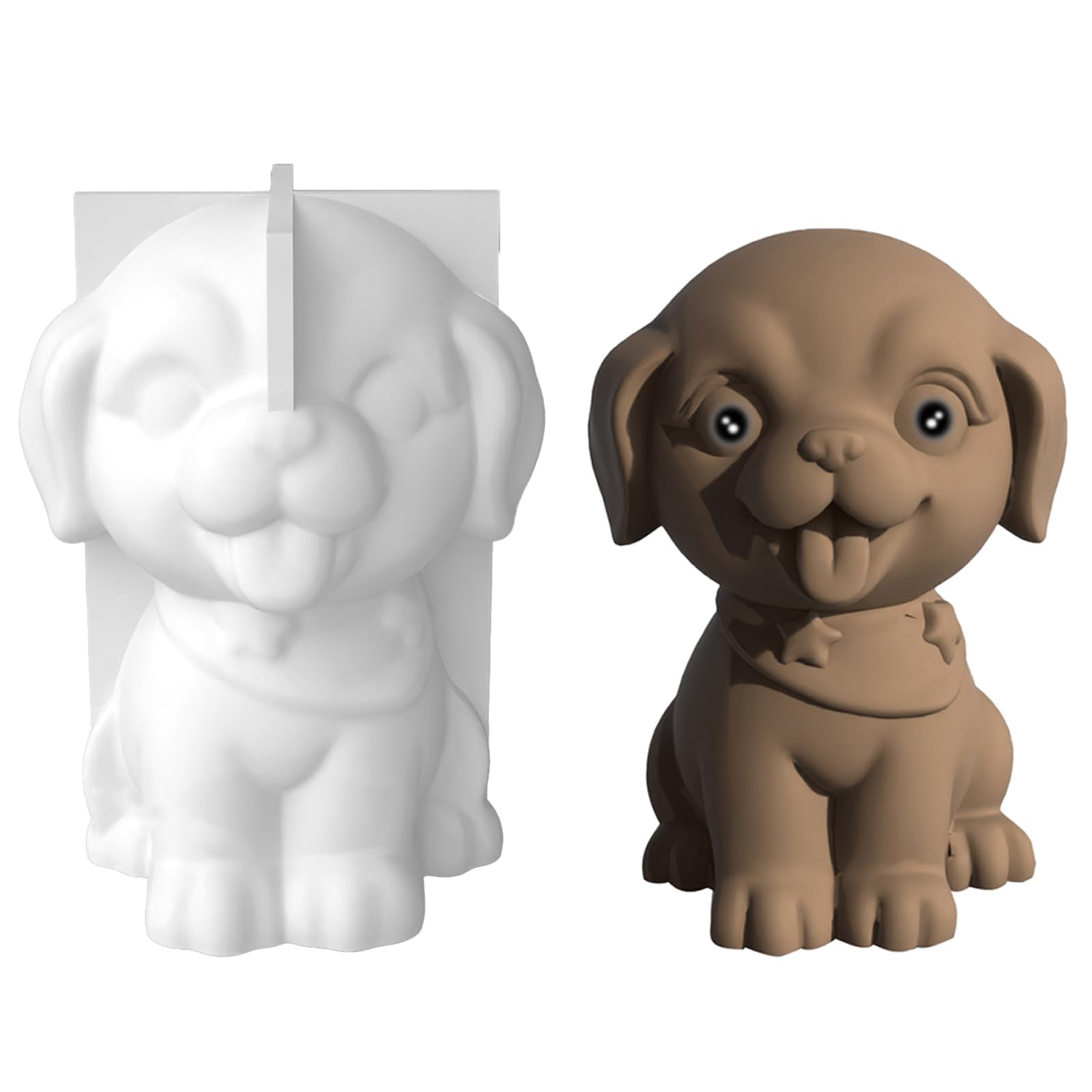 Yanwuwa B 3D Dog Silicone Mold Cartoon Puppy Scented Making Crystal Epoxy Resin Molds Soap Wax Silicone Mold
