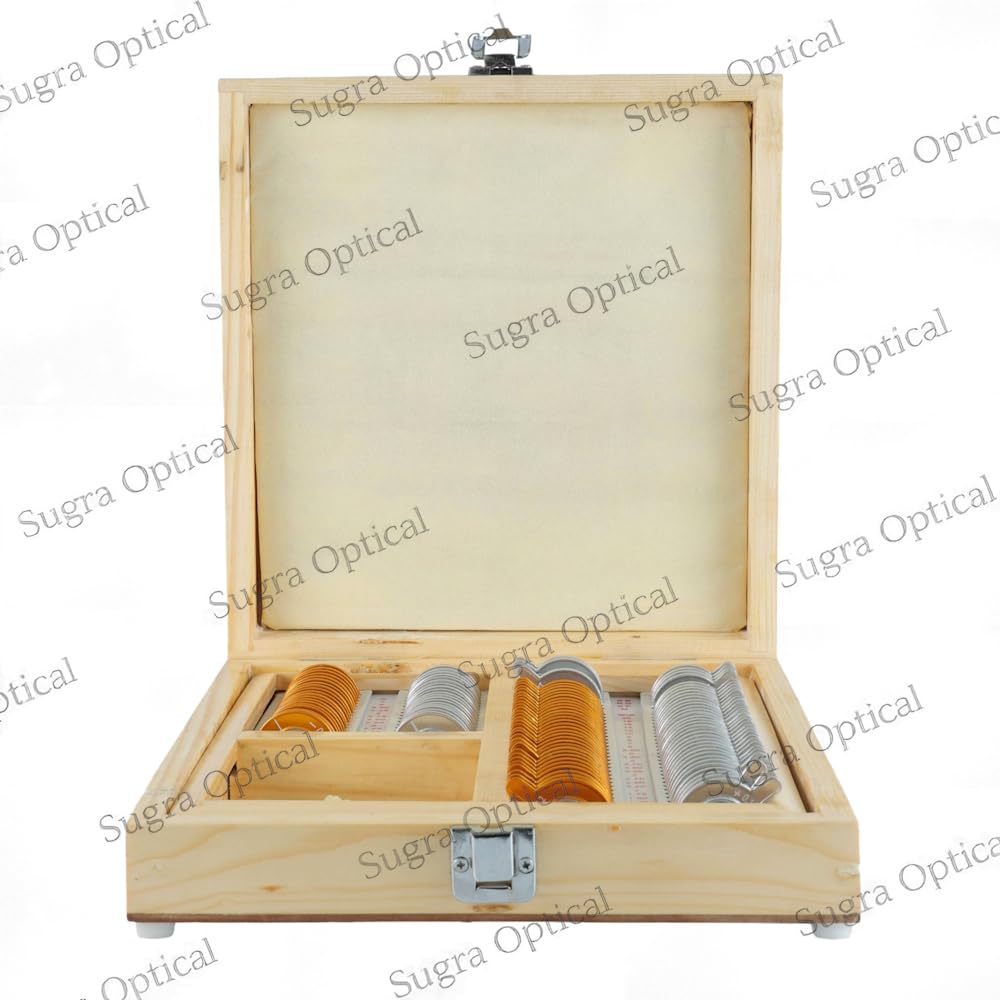 SUGRA Metal Briefcases Versatile Half Trial Lens Set Precision in Your Hands, Gold 2