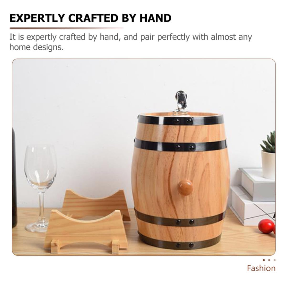 HEALLILY Barril de Madera para Cerveza y Vino con Grifo, Ecológico y Resistente, Adecuado para Mini Bar y Barra, Fabricado en Madera y Acero Inoxidable Color Aleatorio Varios Estilos