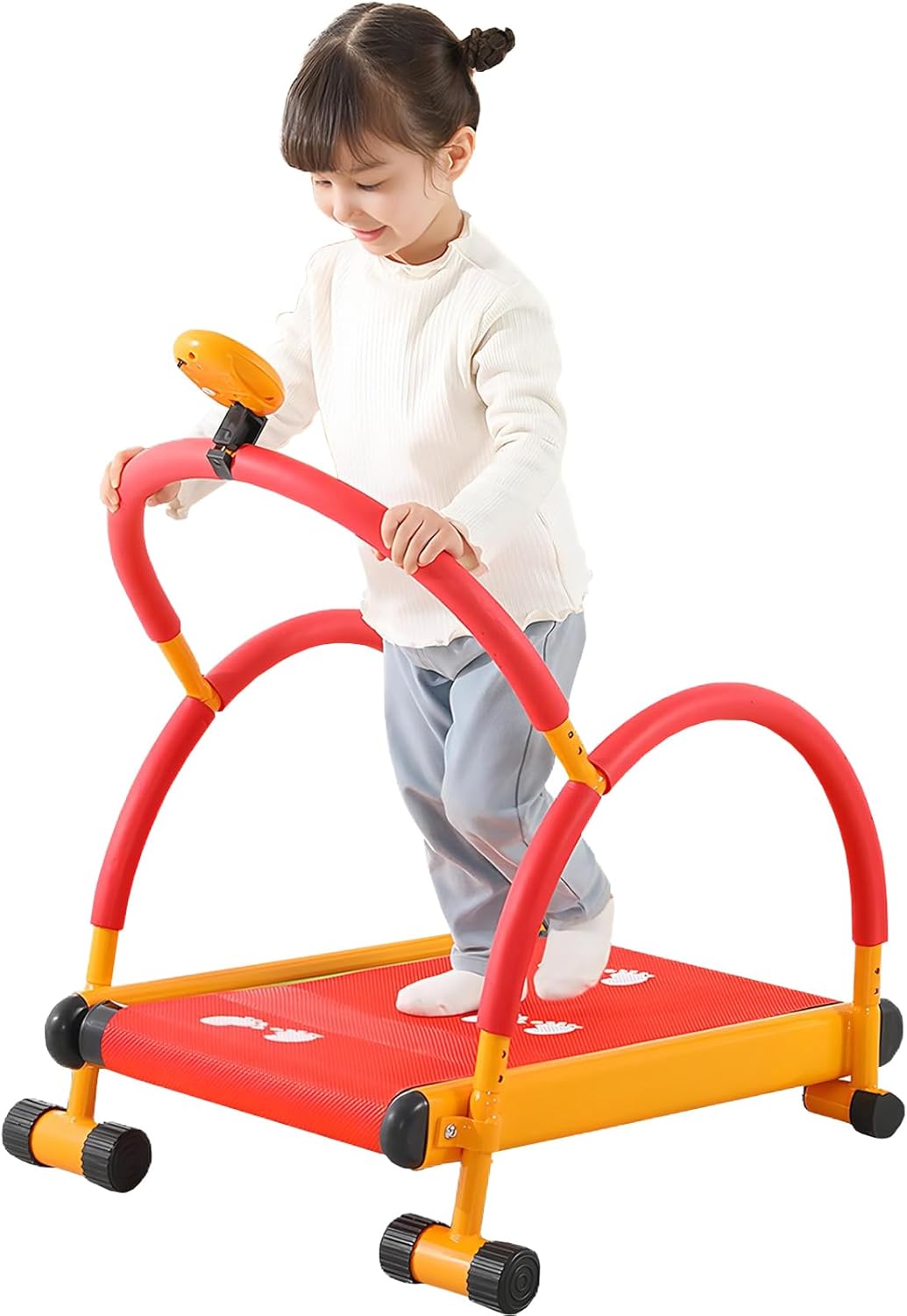 Kids Treadmill with LED Display and Handle Bar, Manual Toddler Treadmills for Home with Incline, Walking Pad Treadmill Workout Equipment for Boys and Girls Ages 3+