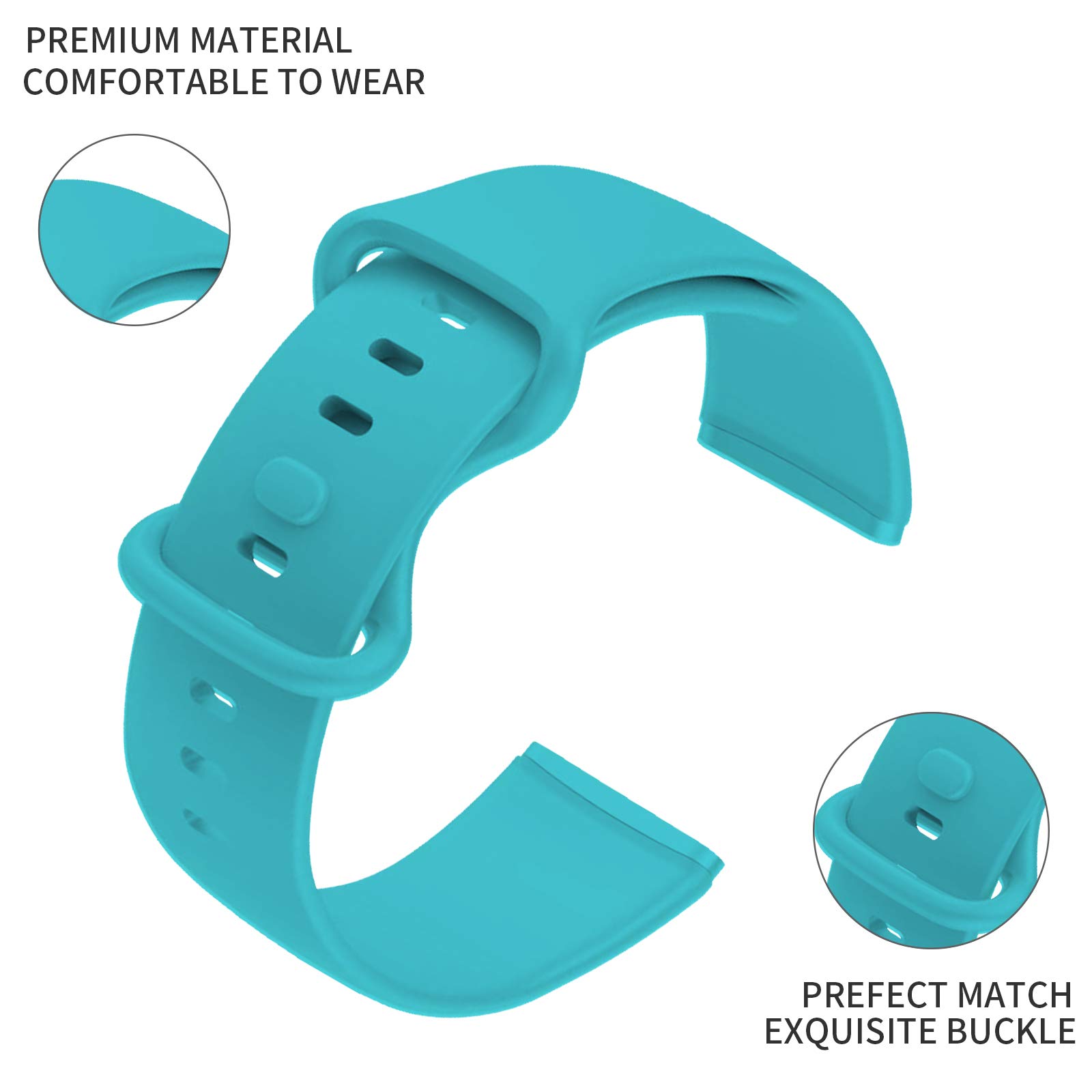 FunBand Compatible with Bands Versa 3/ Versa 4/ Fitbit Sense Strap,Soft Silicone Fitness Sports Replacement Wrist Strap Bracelet for Versa 3/ Versa 4/ Fitbit Sense Smart Watch (3 Pack) - Image 2