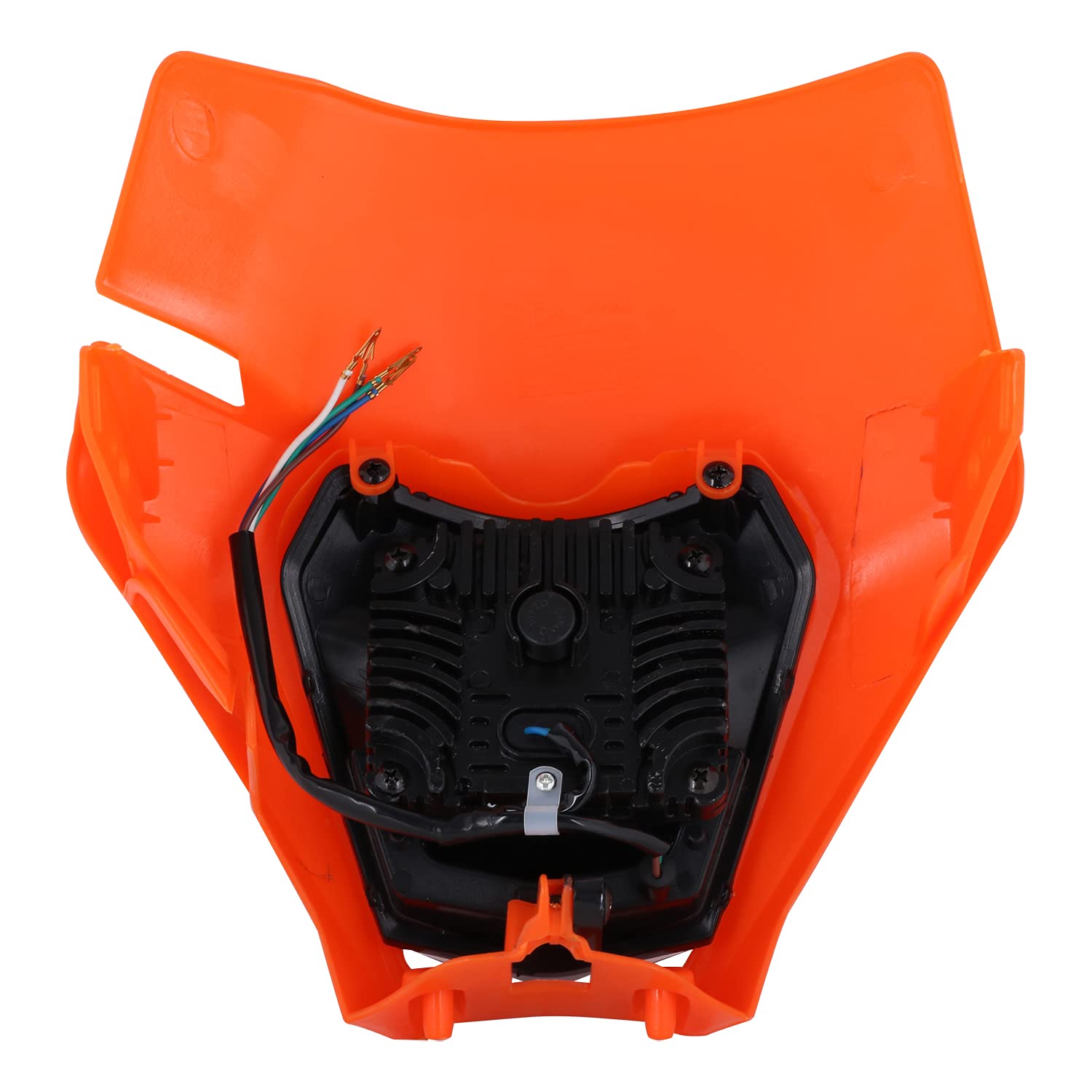 JFG RACING Faro Anteriore Universale Motocross,Mascherina Moto con Faro per la maggior parte delle SX SXF EXC EXCF Motocross Enduro Supermoto-Arancione