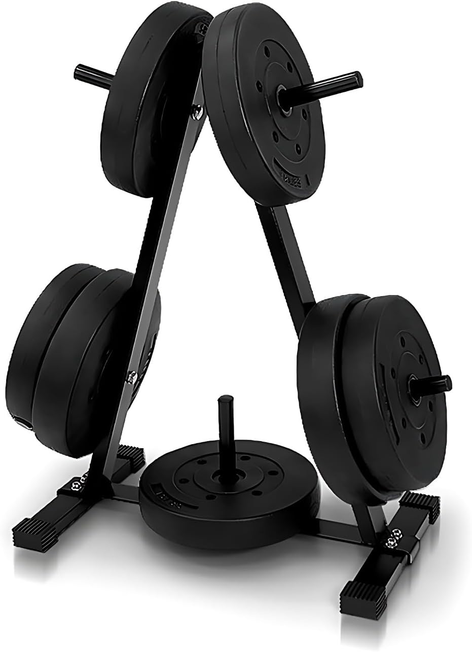 Ultimate Gym Storage Solution: Olympic 2 Plate Weight Rack - Organize, Stabilize, and Maximize Your Home Workouts