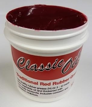Penrite Classic Oils Traditional Red Rubber Grease, designed for automotive brake seals, 100g