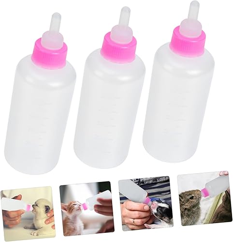 Miniatura 2 de Yardwe 3 Unidades Mascota Perro Enfermería Botellas de Alimentación Gato Alimentador Portátil 3 unids*3