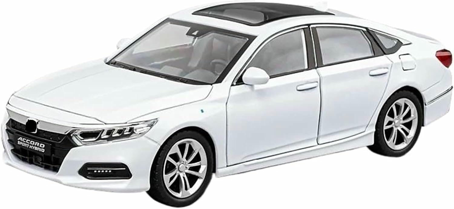 DEAVER Diecast 1:24 For Accord Alloy Car Models Simulation Scale Vehicle Model Kit Display Souvenirs Collection(White)