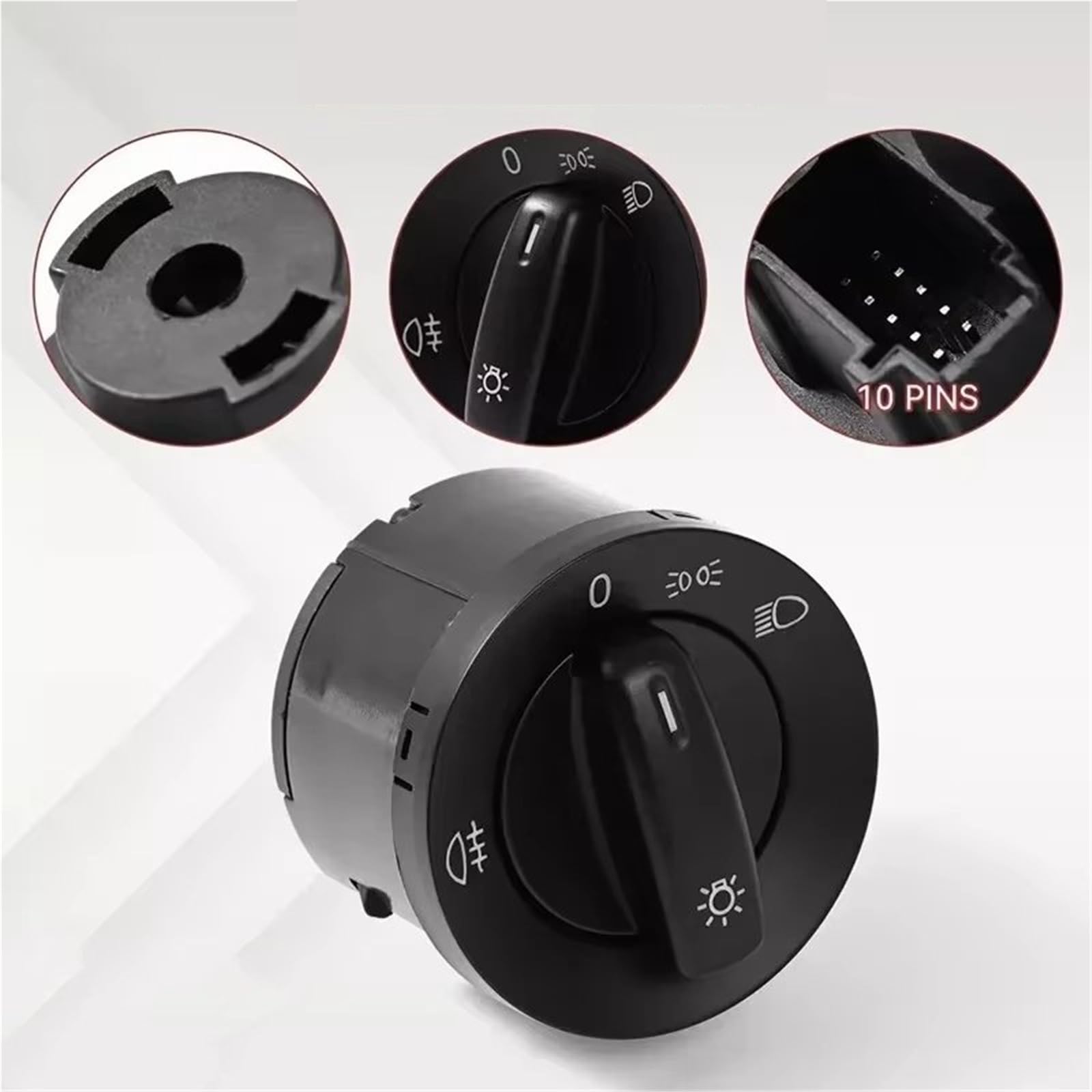 Faros Upgrade Compatible Con Passat Para Variant Para 3C5 2007 2008 2009 2010 Interruptor De Control De Faros Perilla De Luz Antiniebla