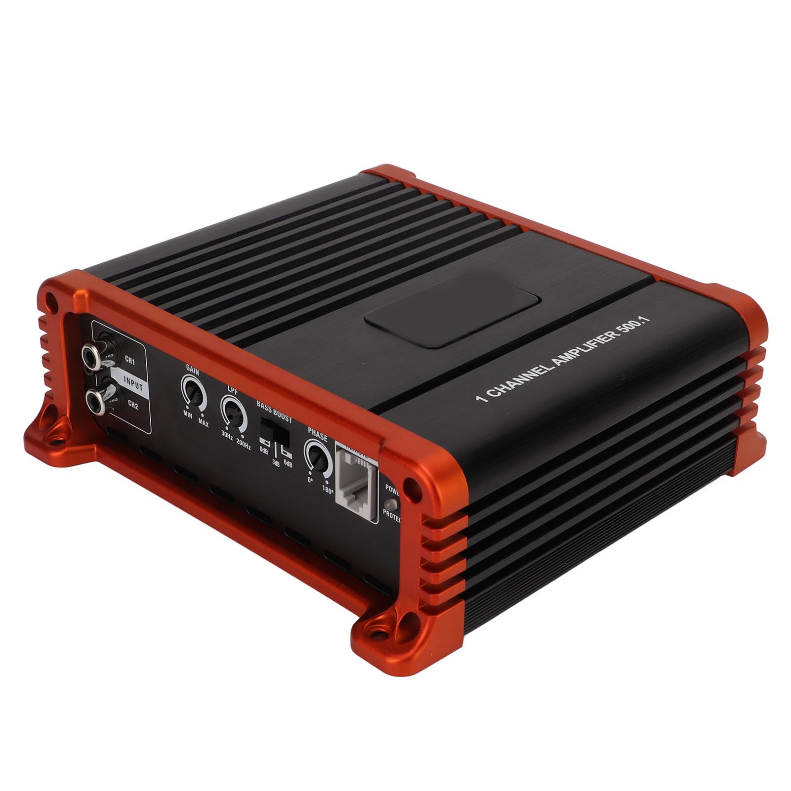 Amplificador de Coche, 1 Canal Car o Monoblock Amplificador 500W 2Ω 300W 4Ω 10Hz‑300Hz Universal para Altavoces de Coche