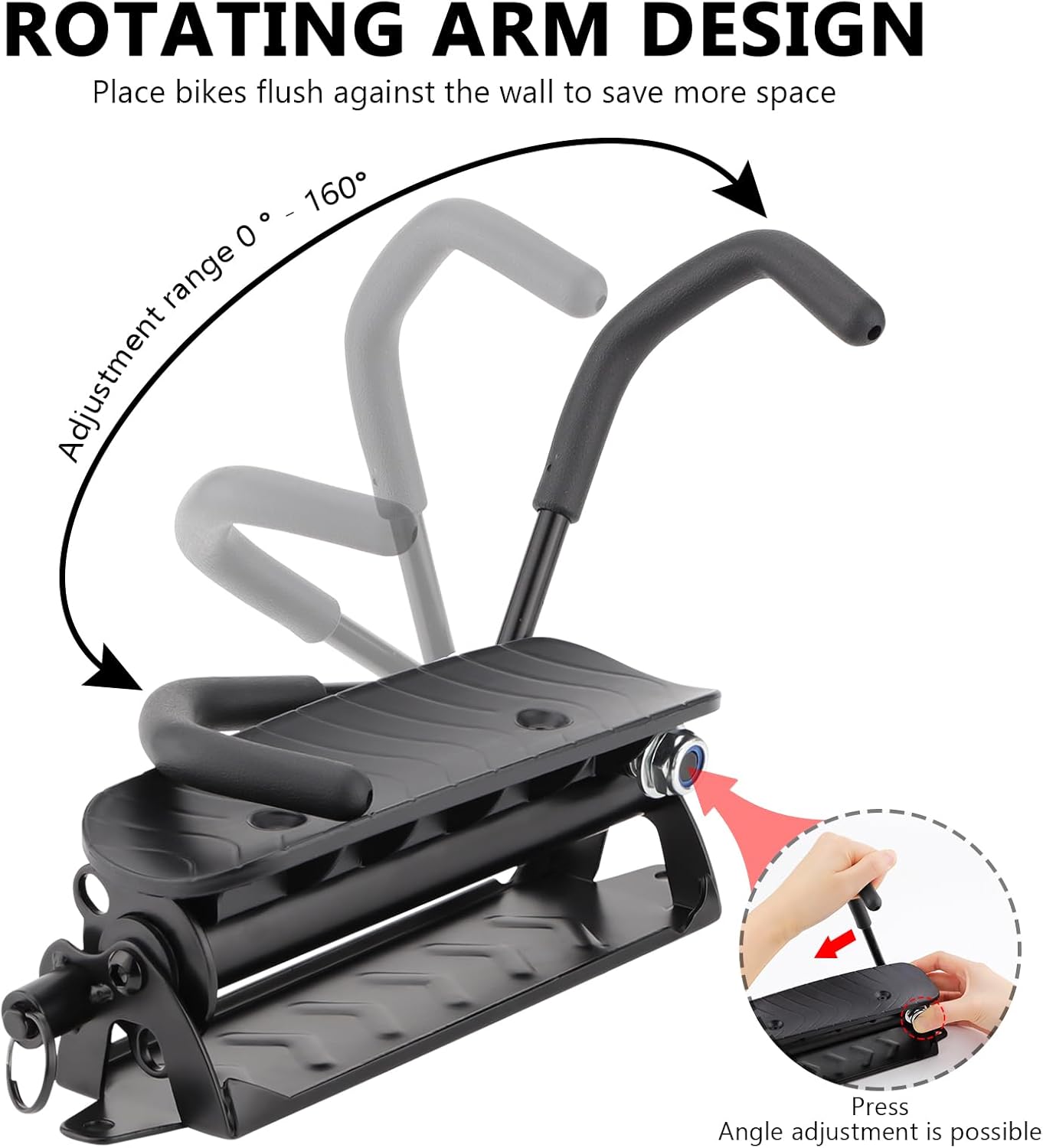 Four Packs Bike Wall Mount Bicycle Swivel Hanger Vertical Bike Rack Bicycle Storage Rack