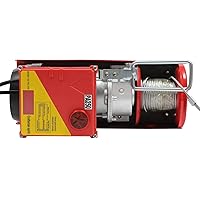 Vista 6 de Alzamiento de cable eléctrico automático de 550 libras, control remoto inalámbrico, cabrestante de polea aérea de 110 V 550 W con eslinga