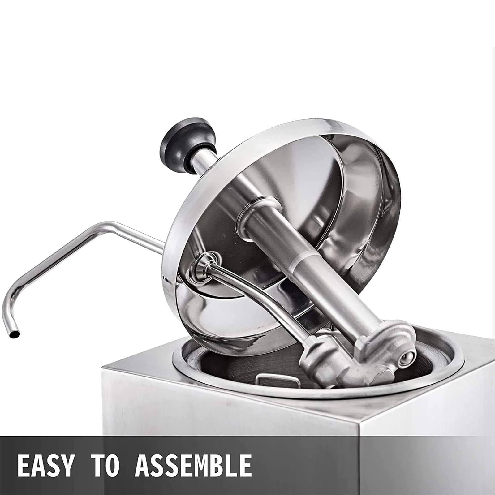 Saucenspender mit Heizfunktion, 800W 30-110℃ Edelstahl Soßenspender Pump für Schokolade, Käse, Ketchup usw Saucenspender mit Heizfunktion, 800W 30-110℃ Edelstahl Soßenspender Pump für Schokolade, Käse, Ketchup usw