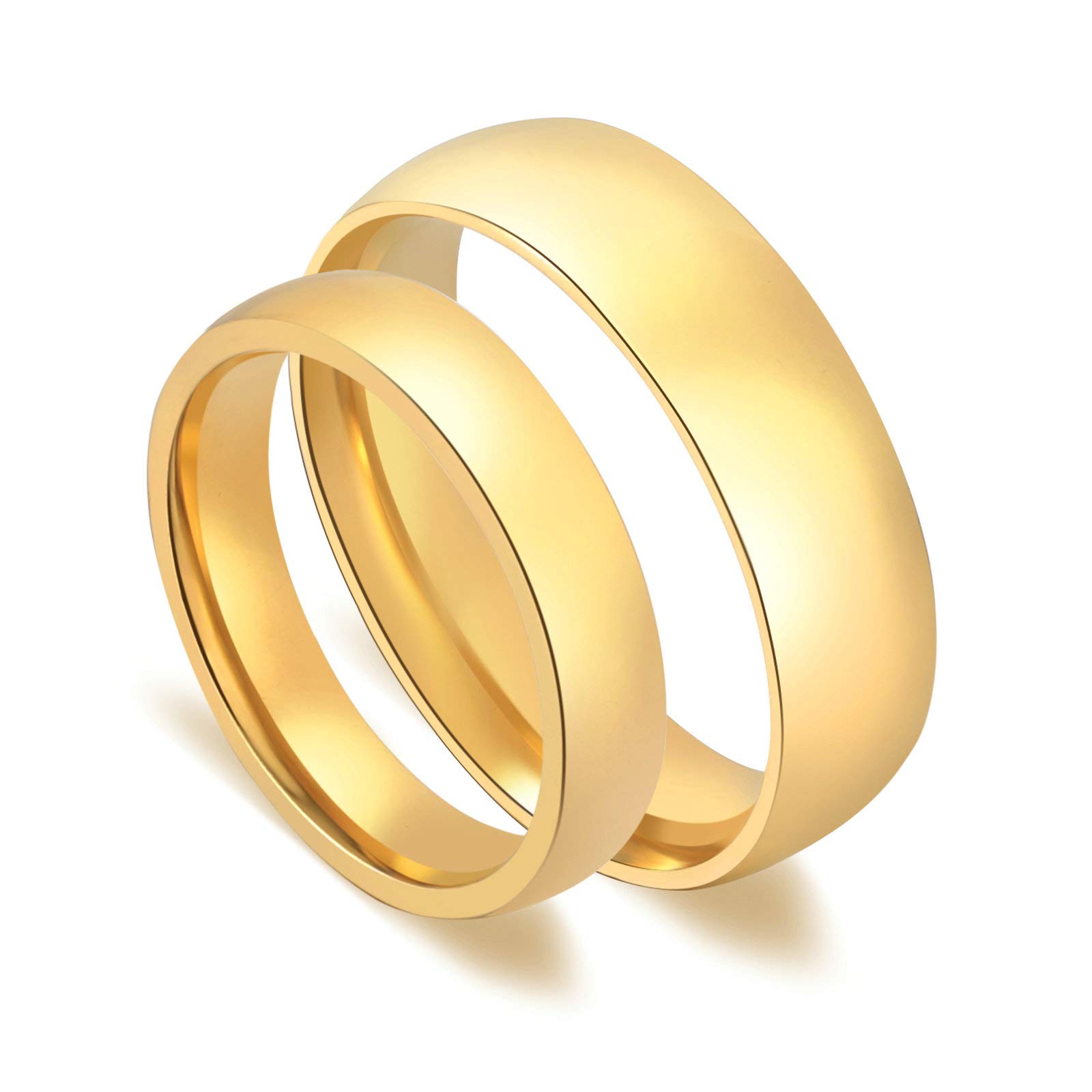 Daesar Anillo Compromiso Pareja,Anillo Oro Anillo Acero Inoxidable Anillos Mujer Anillos Hombre Anillo Boda