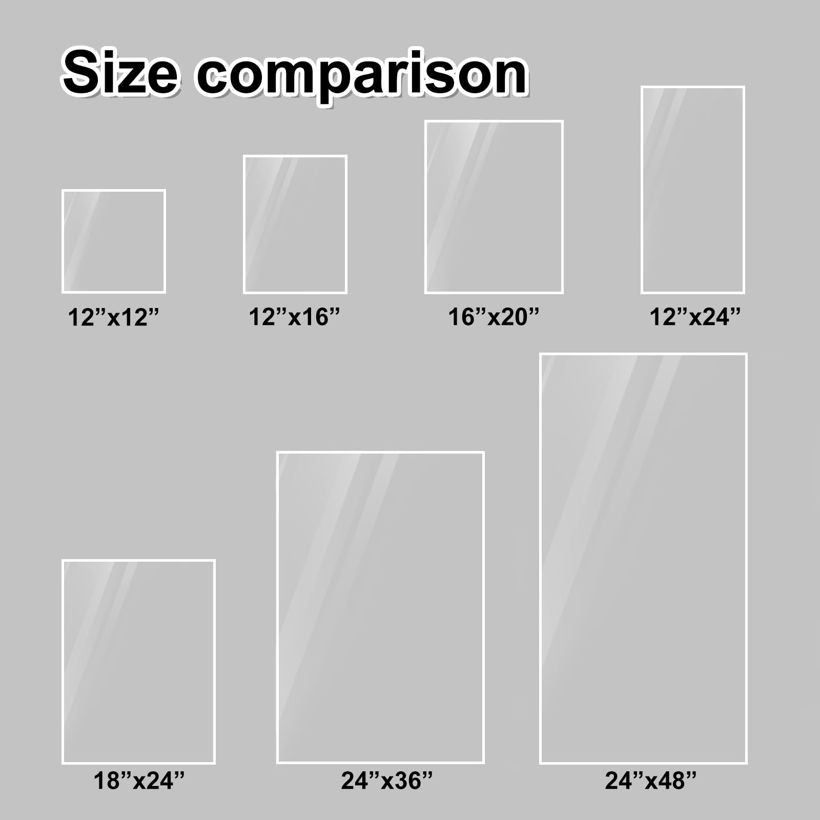 Clear Acrylic Sheets - 2 Pack 12x12 -7
