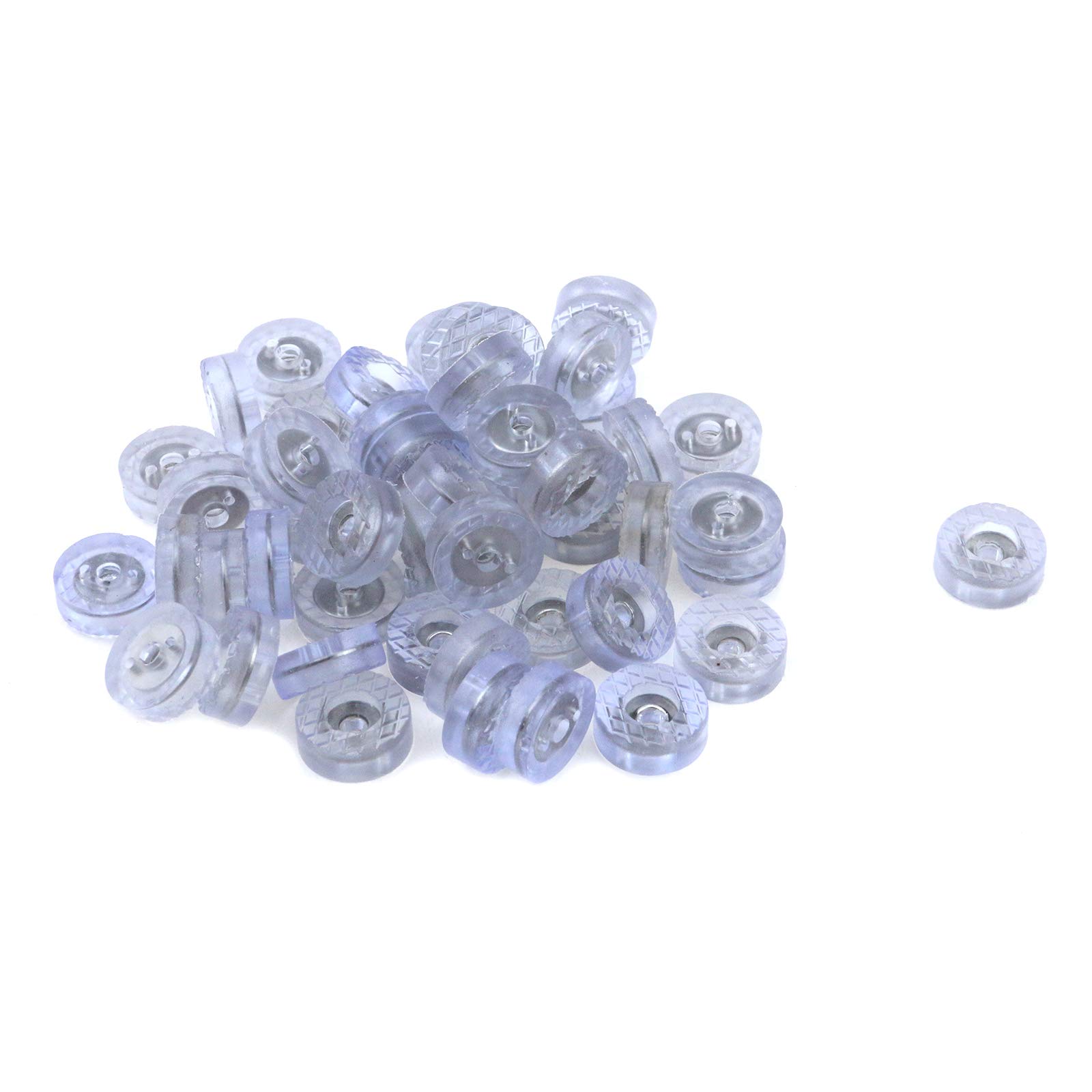Semetall Round Rubber Feet 50 Pack Soft Cutting Board Rubber Feet Small Clear Pads for Furniture Electronics and