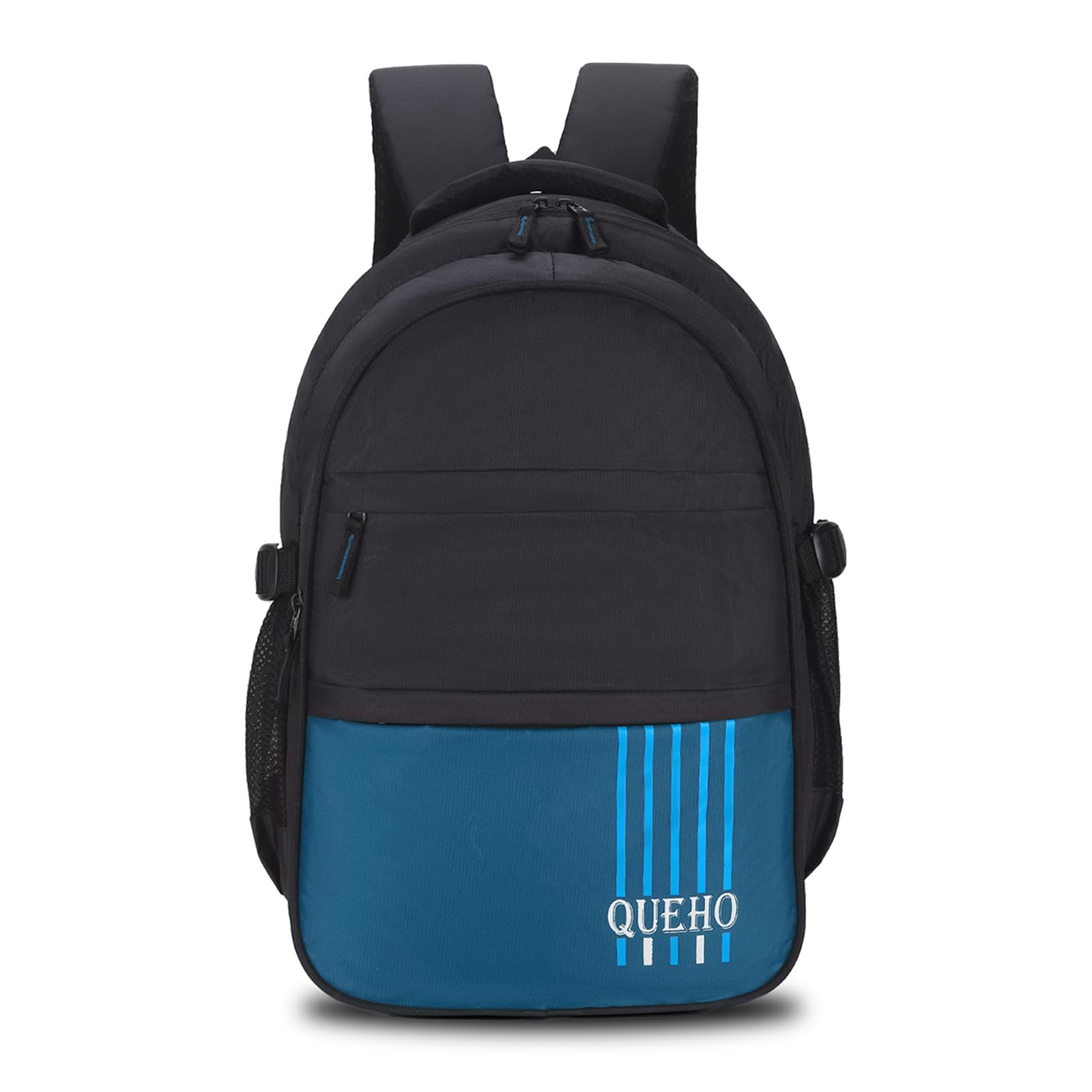 QUEHO 40 L Water Resistant Laptop Backpack, Office/College Bag for Men (Black-Blue) (B0CRJT94NL) Amazon Price History, Amazon Price Tracker
